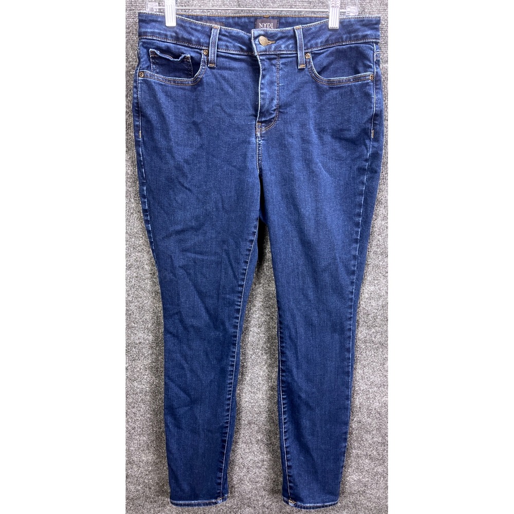 NYDJ Womens Ami Skinny Jeans Size 10‎ (32x28) Dark Wash Lift Tuck Denim Pants